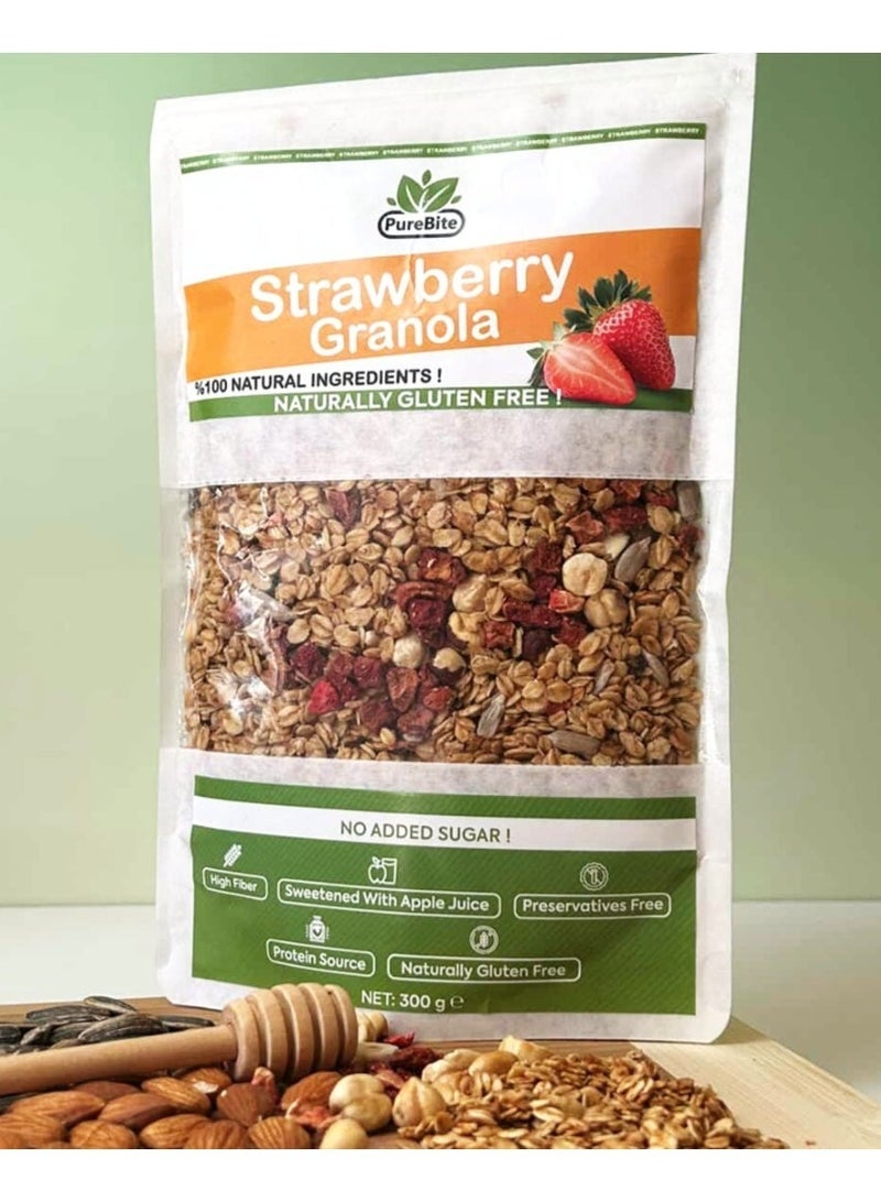 شكرًا لك جرانولا الفراولة الطبيعية 100% الخالية من الغلوتين وبدون سكر مضاف – 300 غرام - Image 3